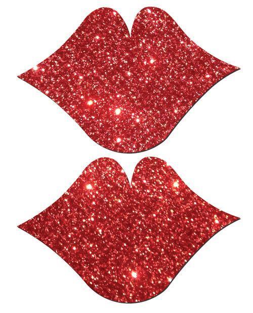 image of product,Pastease Glitter Lips - Red O-s - SEXYEONE 