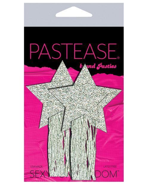 product image, Pastease Glitter Tassle Stars - Silver O-s - SEXYEONE 