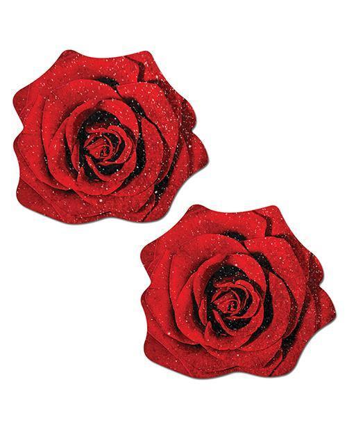 image of product,Pastease Glitter Velvet Blooming Rose - Red O-s - SEXYEONE 