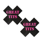 Pastease Great Tits Cross - Black-pink O-s - SEXYEONE 
