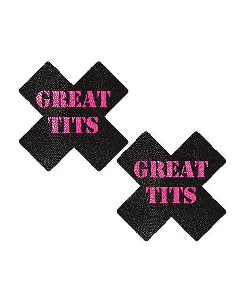 Pastease Great Tits Cross - Black-pink O-s - SEXYEONE 