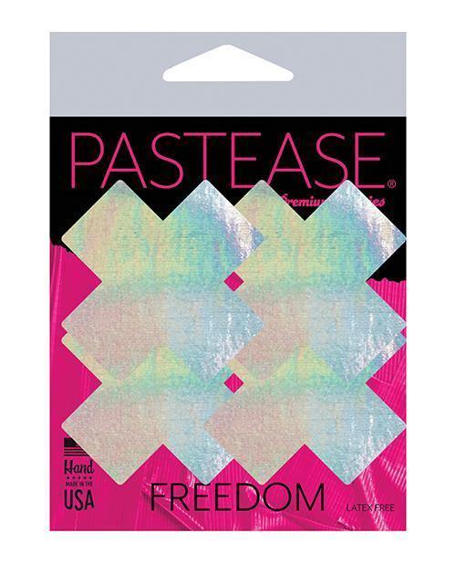 product image, Pastease Holographic Plus X - Silver O-s Pack Of 2 Pair - SEXYEONE