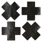 Pastease Petites Liquid Cross - Black O-s Pack Of 2 Pair - SEXYEONE 