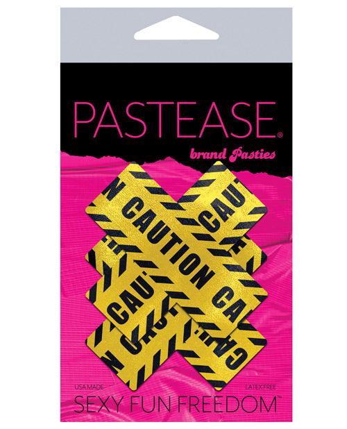 product image, Pastease Premium Caution Cross - Black/yellow O/s - SEXYEONE
