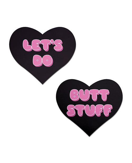 image of product,Pastease Premium Heart Let's Do Butt Stuff - Black/pink O/s - SEXYEONE