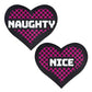 Pastease Premium Naughty & Nice Hearts - Black-pink O-s - SEXYEONE