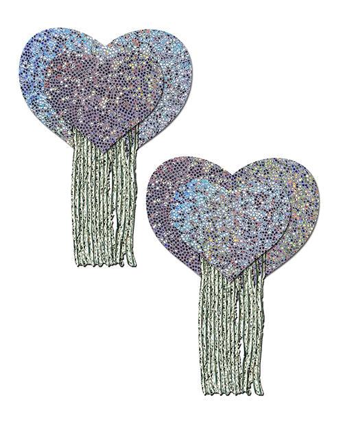 image of product,Pastease Tassel Glitter Heart - Silver O-s - {{ SEXYEONE }}