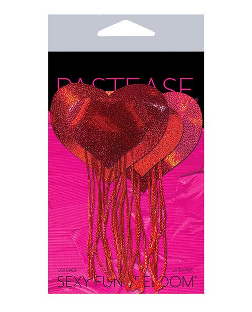 product image, Pastease Tassel Holographic Heart - Red O-s - {{ SEXYEONE }}