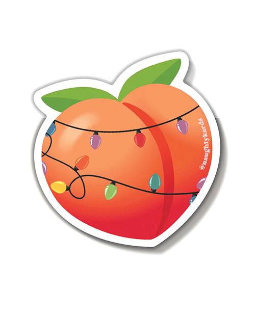 product image, Peach Booty Holiday Sticker - Pack Of 3 - SEXYEONE