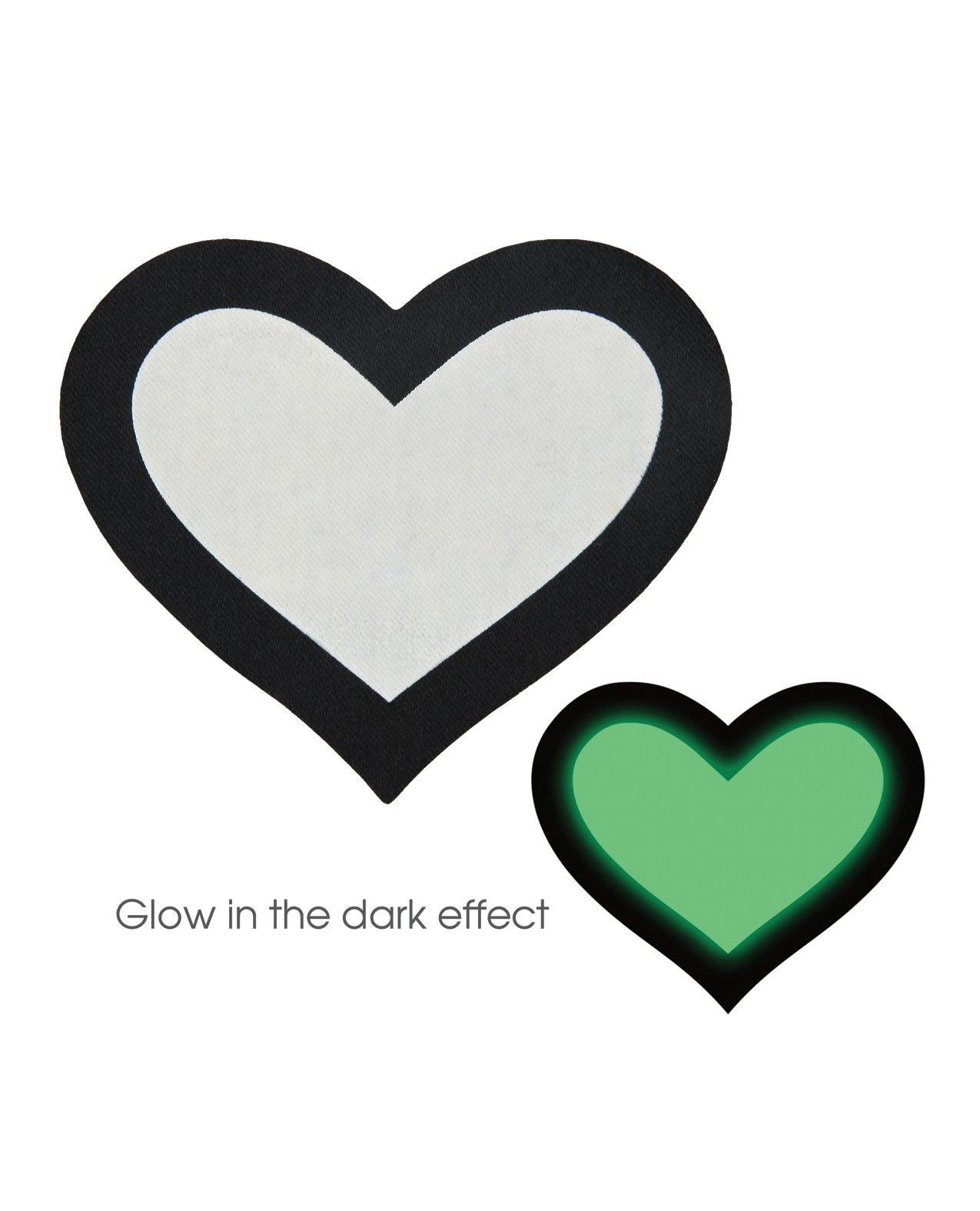 image of product,Peekaboo Glow In The Dark Hearts - Pack Of 2 - SEXYEONE 