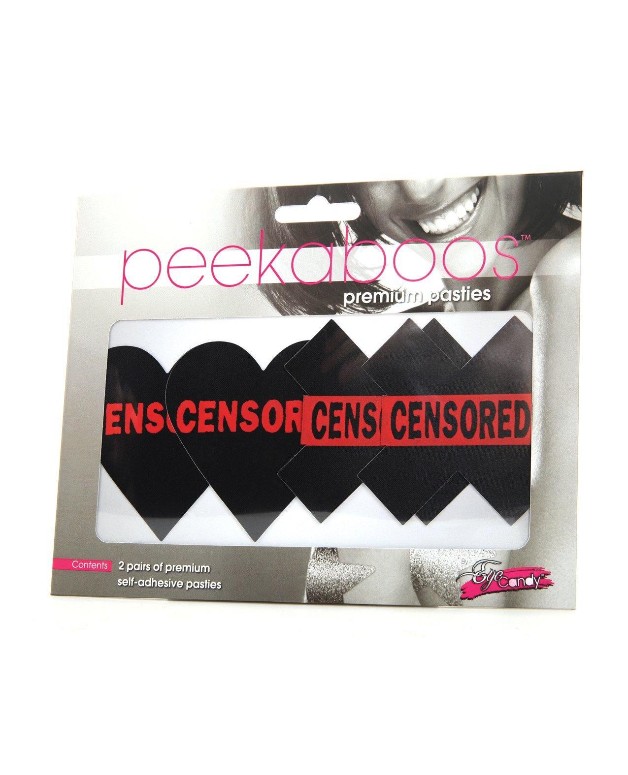 product image, Peekaboos Censored Hearts & X - Pack Of 2 - SEXYEONE 
