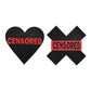 Peekaboos Censored Hearts & X - Pack Of 2 - SEXYEONE 