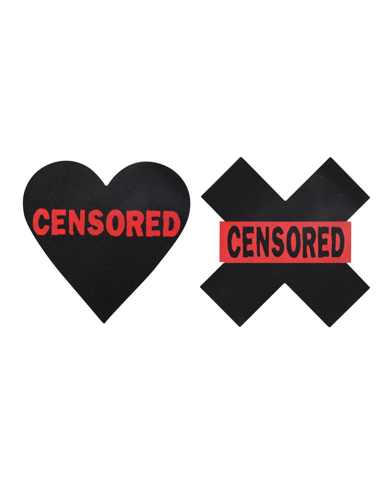 image of product,Peekaboos Censored Hearts & X - Pack Of 2 - SEXYEONE 