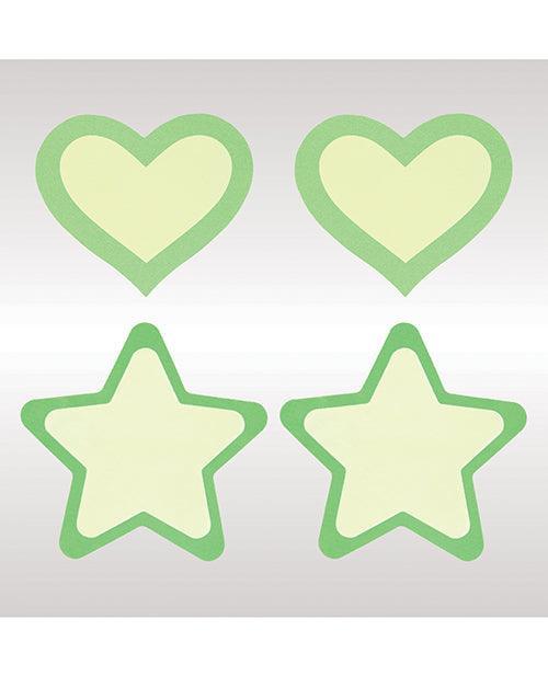 Peekaboos Glow In The Dark Hearts & Stars - 2 Pairs - SEXYEONE