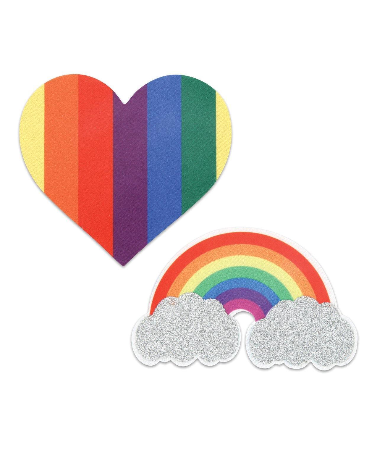 image of product,Peekaboos Pride Glitters Rainbows & Hearts - Pack Of 2 - {{ SEXYEONE }}