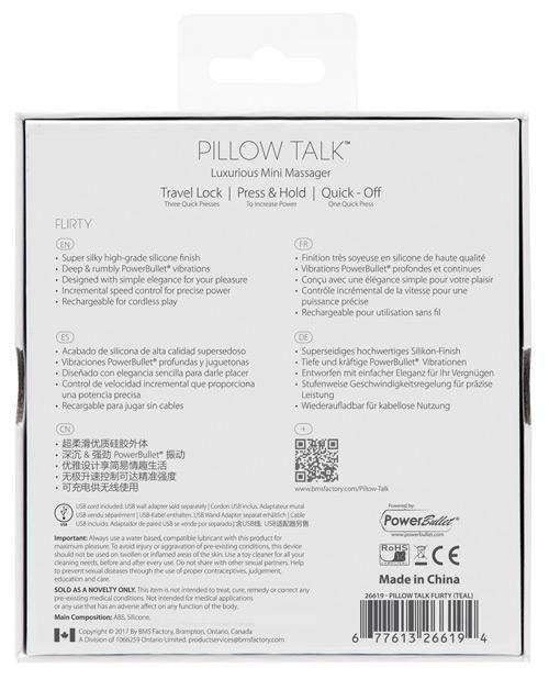 image of product,Pillow Talk Flirty Bullet - SEXYEONE