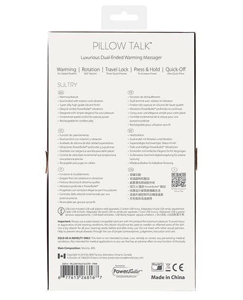 Pillow Talk Sultry Rotating Wand - SEXYEONE