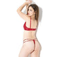 Play Darque Matte Wet Look Teddy W-removable Connector Straps Red O-s - SEXYEONE