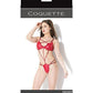 Play Darque Matte Wet Look Teddy W-removable Connector Straps Red O-s - SEXYEONE