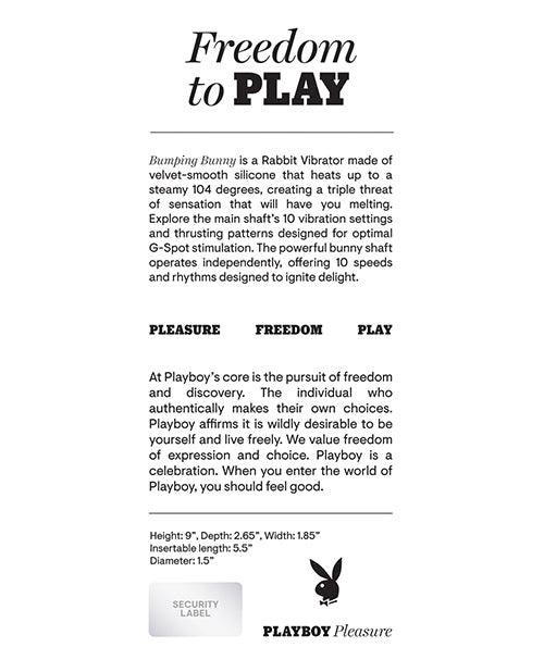 image of product,Playboy Pleasure Bumping Bunny Rabbit Vibrator - Opal - SEXYEONE