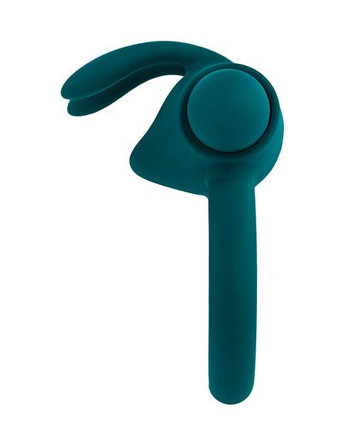 image of product,Playboy Pleasure Bunny Buzzer Cock Ring - Deep Teal - SEXYEONE