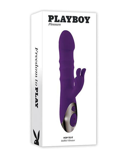 Playboy Pleasure Hop To It Rabbit Vibrator - Acai - SEXYEONE