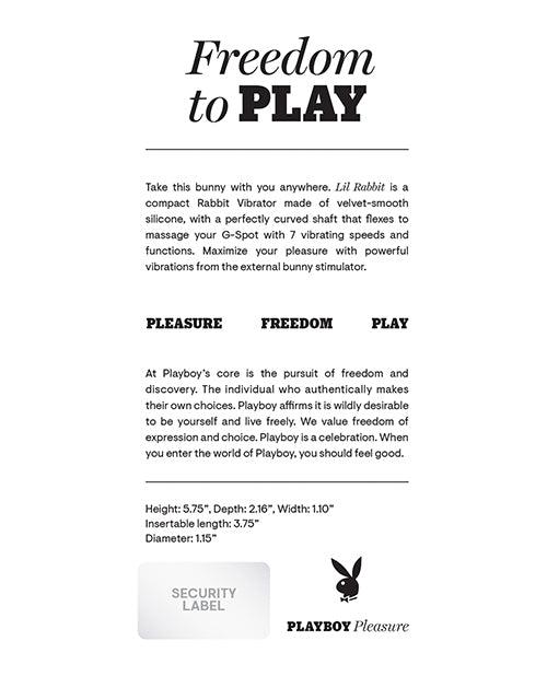 image of product,Playboy Pleasure Lil Rabbit Vibrator - Deep Teal - SEXYEONE