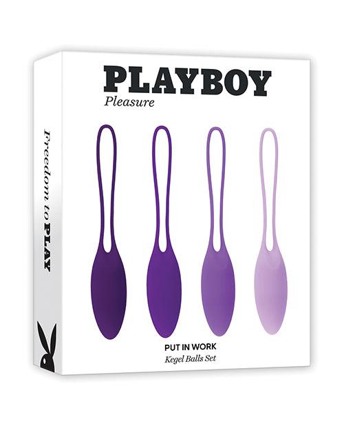 Playboy Pleasure Put In Work Kegel Set - Acai/ombre - SEXYEONE