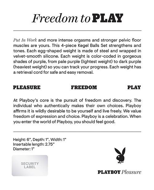 image of product,Playboy Pleasure Put In Work Kegel Set - Acai/ombre - SEXYEONE