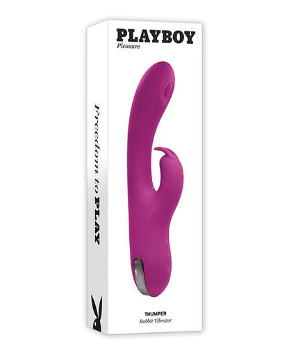 Playboy Pleasure Thumper Rabbit Vibrator - Wild Aster - SEXYEONE