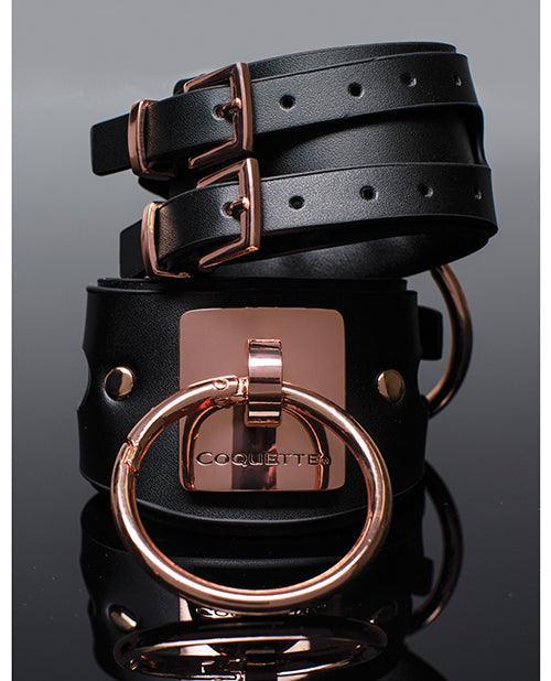 product image,Pleasure Collection Adjustable Handcuffs - Black-rose Gold - SEXYEONE