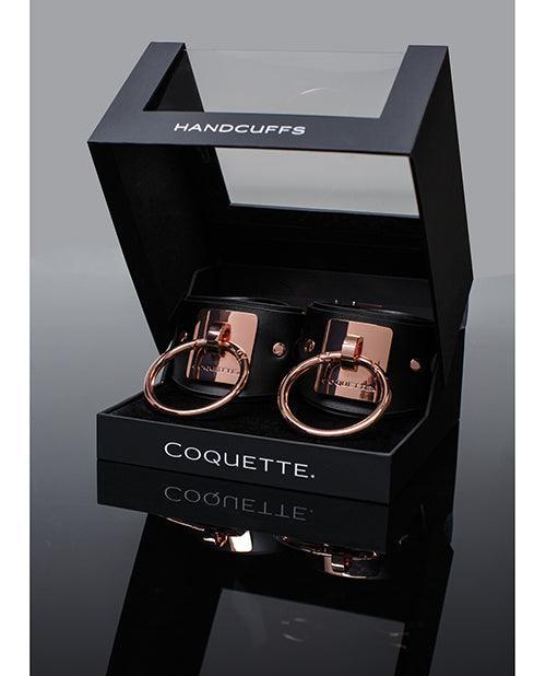 image of product,Pleasure Collection Adjustable Handcuffs - Black-rose Gold - SEXYEONE
