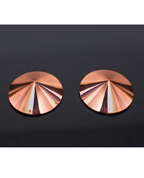 image of product,Pleasure Collection Metal Pasties Rose Gold O-s - SEXYEONE