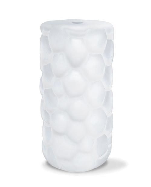 image of product,Pleasure Package Use W-caution Tight Textured Stroker - White - SEXYEONE
