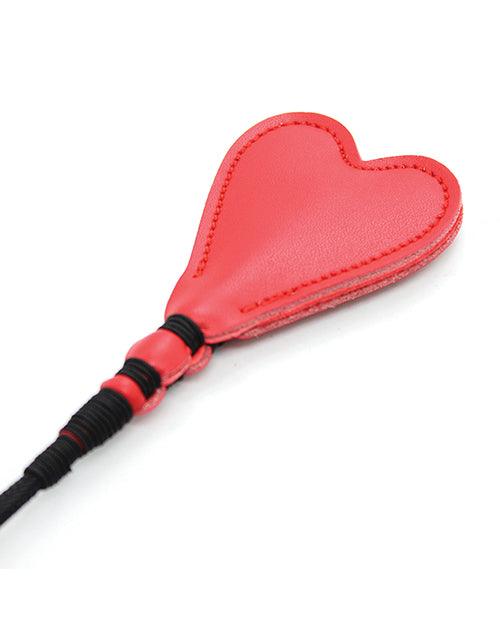 image of product,Plesur 26" Heart Pvc Crop - Black-red - SEXYEONE