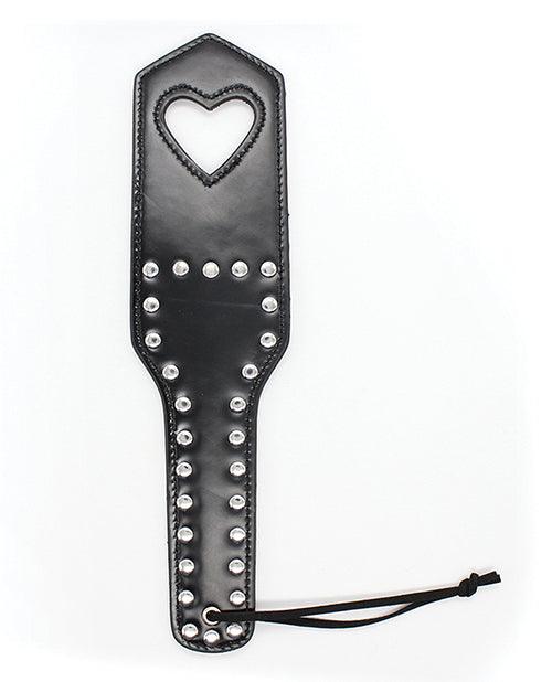 product image, Plesur Cut-out Heart W-studs Paddle - Black - SEXYEONE