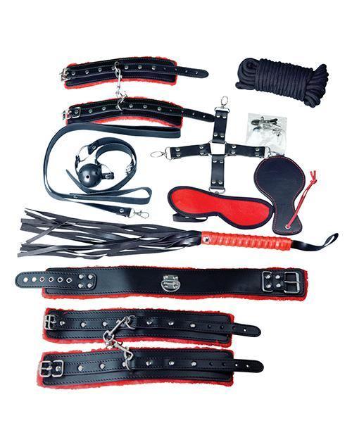 product image, Plesur Deluxe Bondage Kit - Black-red - SEXYEONE