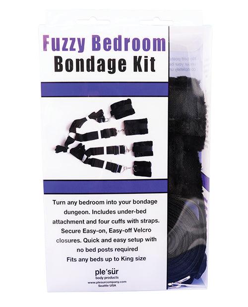 image of product,Plesur Fuzzy Bedroom Bondage Kit - Black - SEXYEONE