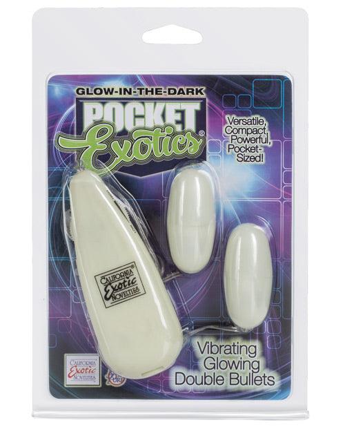 product image, Pocket Exotics Glow In The Dark Double Bullets - SEXYEONE