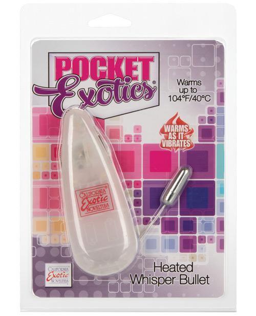 product image, Pocket Exotics Heated Whisper Bullet - Silver - SEXYEONE