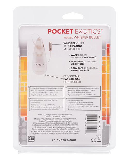 Pocket Exotics Heated Whisper Bullet - Silver