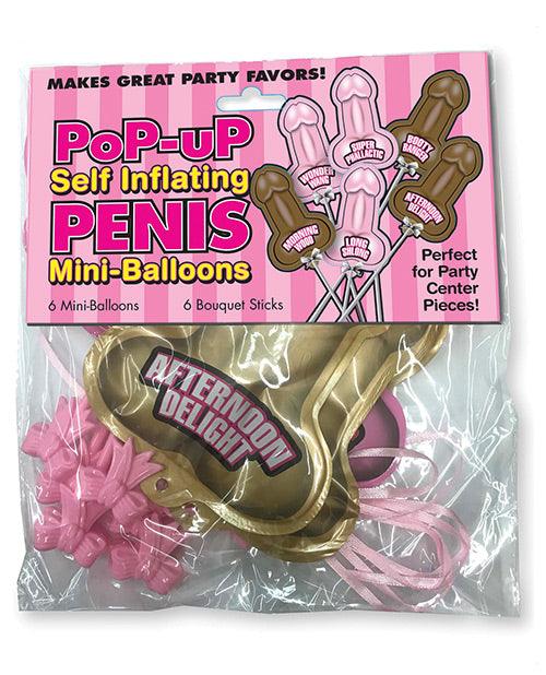 product image, Pop Up Self Inflating Penis Mini Balloons - Pack Of 6 - SEXYEONE