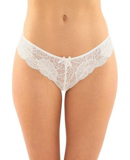 Poppy Crotchless Floral Lace Panty - SEXYEONE