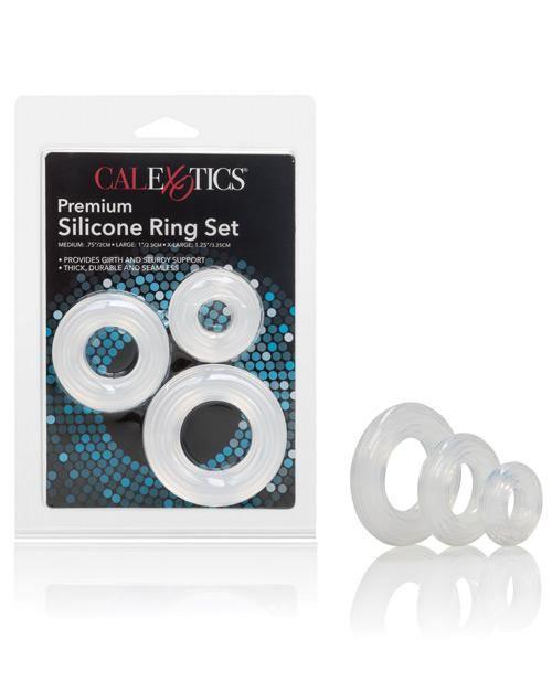 product image, Premium Silicone Ring Set Pack Of 3 - Clear - SEXYEONE