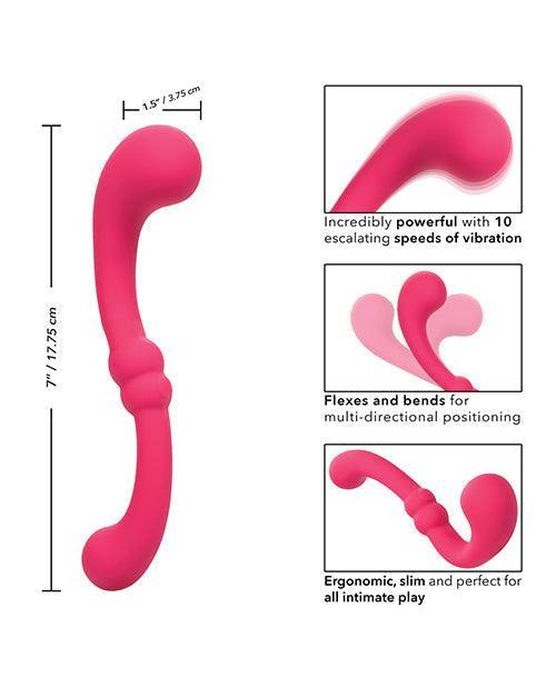 image of product,Pretty Little Wands Curvy Massager - Pink - SEXYEONE