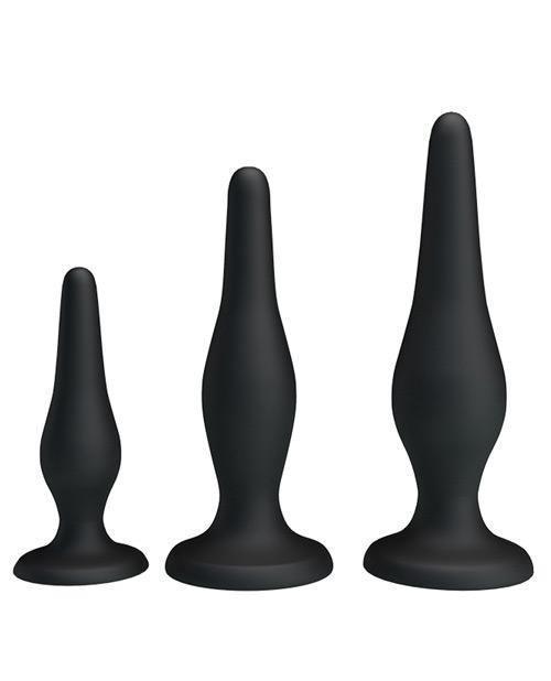 Pretty Love Beginner's Mini Anal Kit - Black Set Of 3 - SEXYEONE