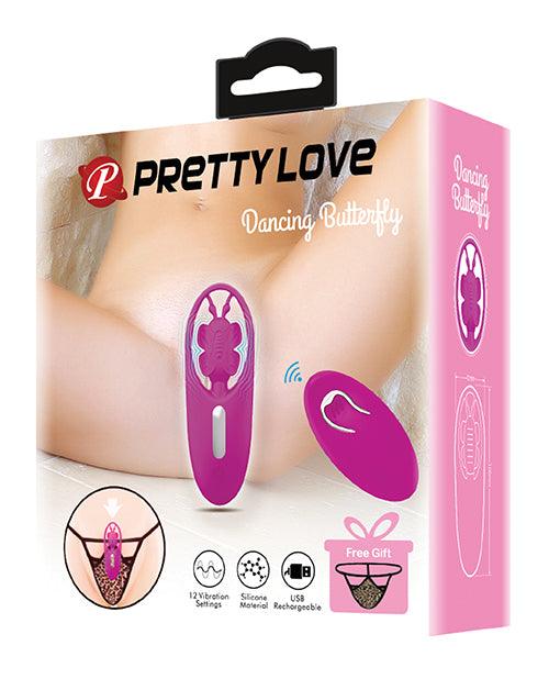 product image, Pretty Love Dancing Butterfly Panty Vibe W/free Panty - Fuchsia - SEXYEONE