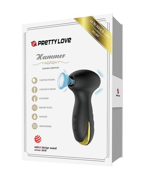 product image, Pretty Love Hammer Sucking & Vibrating - Black & Gold - SEXYEONE