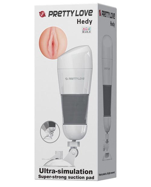 product image, Pretty Love Hedy Suction Pad Stroker W/bullet - White - SEXYEONE