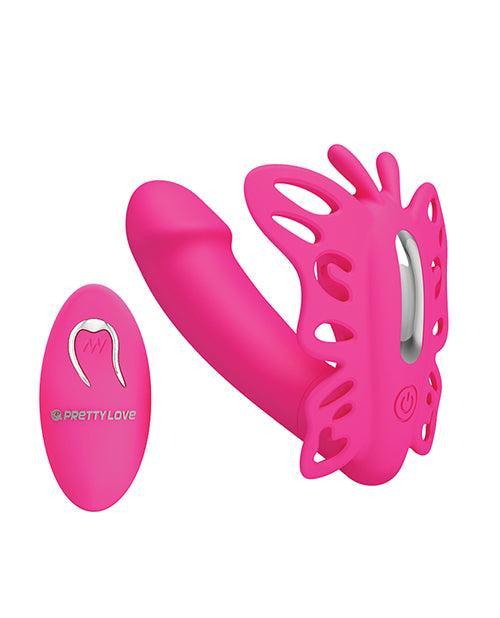 image of product,Pretty Love Katherine Wearable Butterfly Vibrator - Fuchsia - SEXYEONE